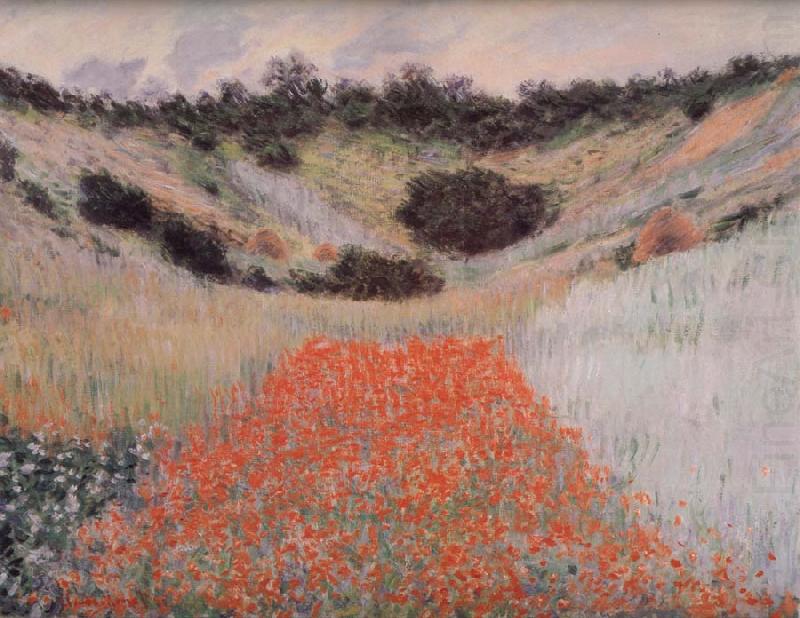 Poppy Field in a Hollow Near Giverny, Claude Monet